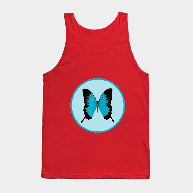 Royal Peacock Butterfly Tank Top by Design_Windmill